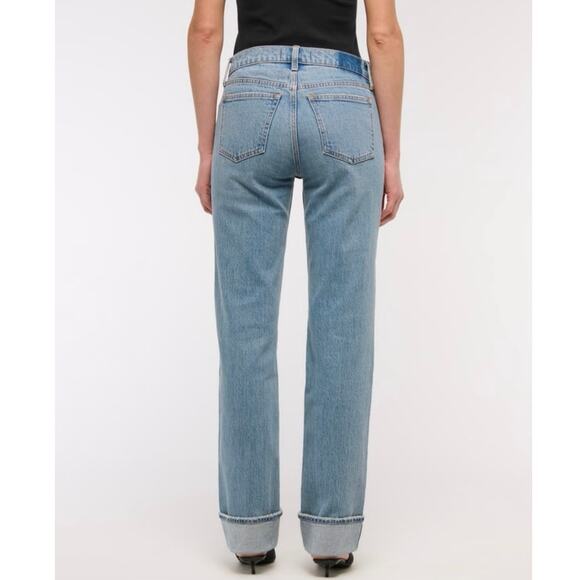 Abercrombie & Fitch ’90s Straight Ultra High Rise Jeans 26L Light Wash EUC - Picture 8 of 8